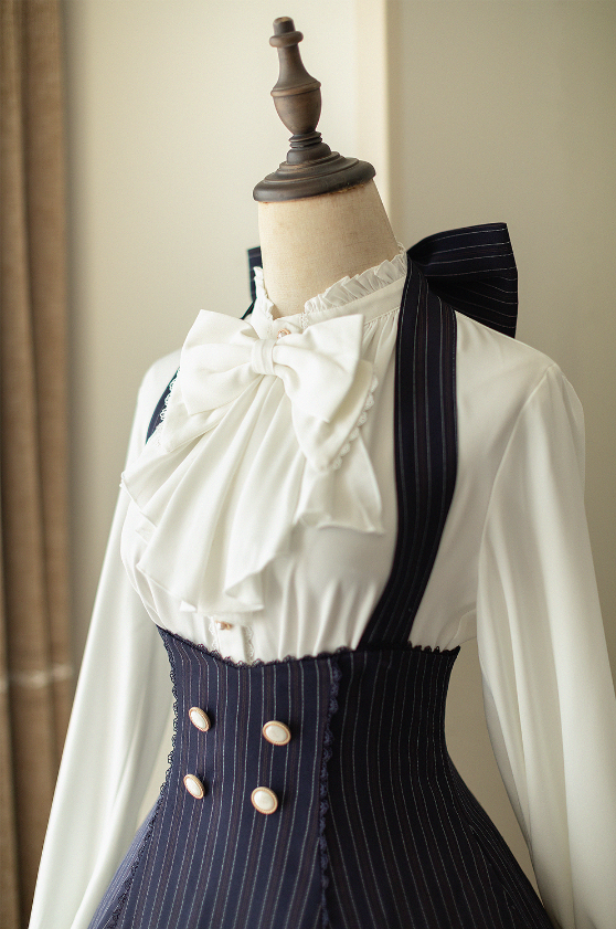 Forest Wardrobe - South of the Forest - Vintage Lolita Halter JSK Dress, French Style Blouse 630:33712