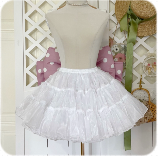 Boguta - High Waist Lolita Violence Petticoat One Size white 3 layers - 35cm