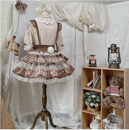 With PUJI~Embrace Stars~Jacquard Cotton Blouse   