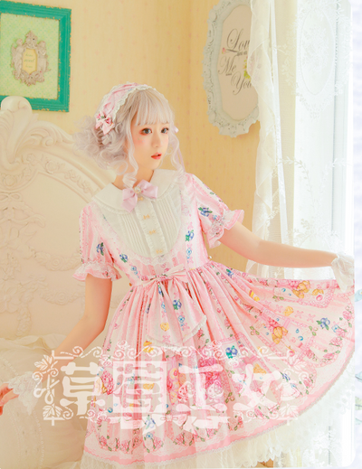 Strawberry Witch~ Blueberry Short Sleeve Princess Lolita OP   