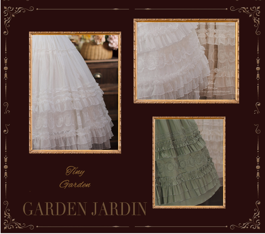 Tiny Garden - Dream Bouquet- Elegant Sweet Lolita Skirt