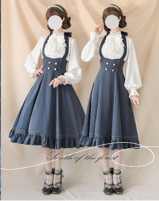 (BuyForMe) Forest Wardrobe~South of the Forest~Vintage Lolita Halter JSK Dress French Style Blouse