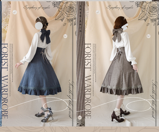 (BuyForMe) Forest Wardrobe~South of the Forest~Vintage Lolita Halter JSK Dress French Style Blouse 630:33736