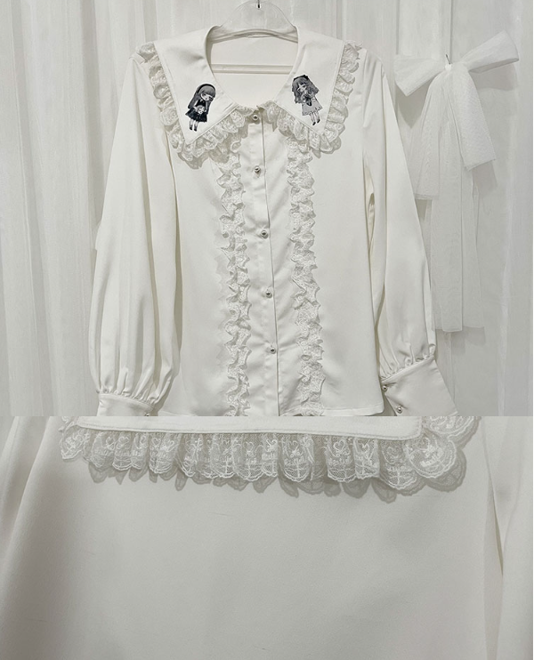 CastleToo - Corroding the Heart - Ouji Lolita Shirt Suspenders Shorts (L M S XL) 4792:8409