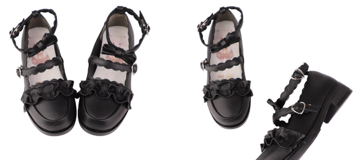 Sheep Puff~Kawaii Lolita Shoes Multicolors   