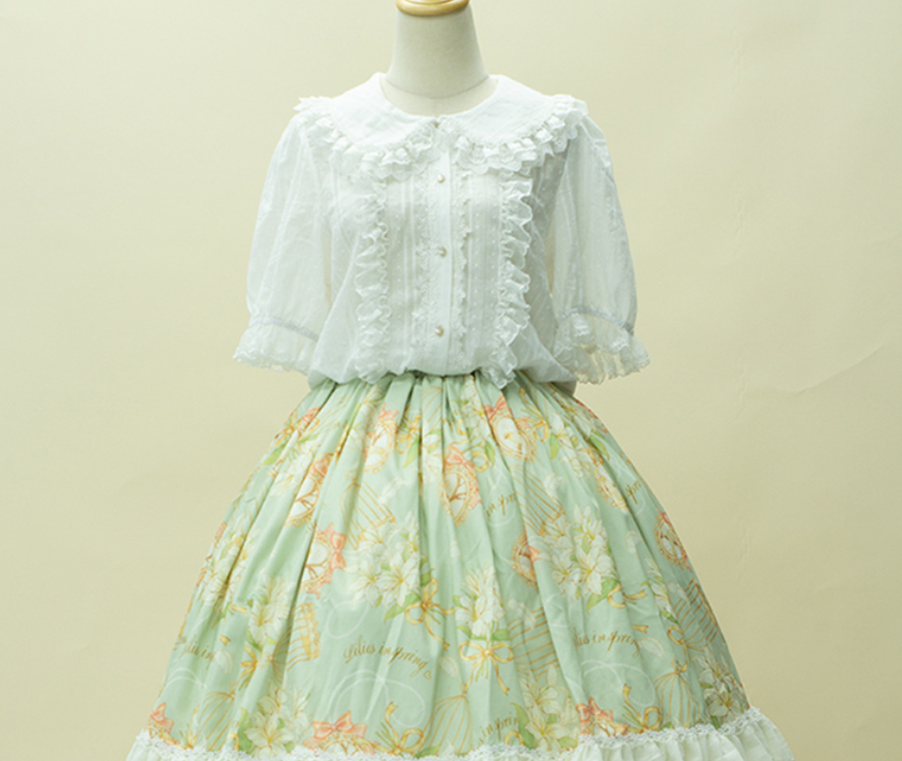 NanshengGe~Elegant Lolita Cotton Blouse   