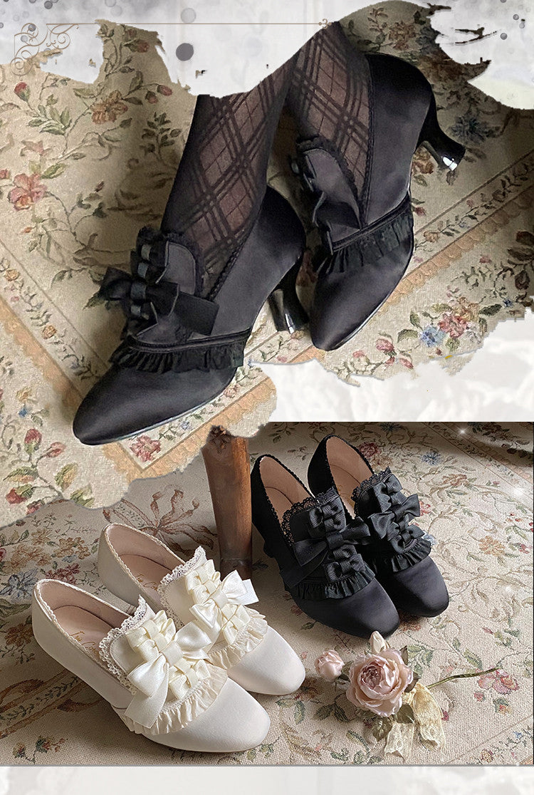 Iris Corolla~Queen Mary~Bows High Heels Lolita Shoes   