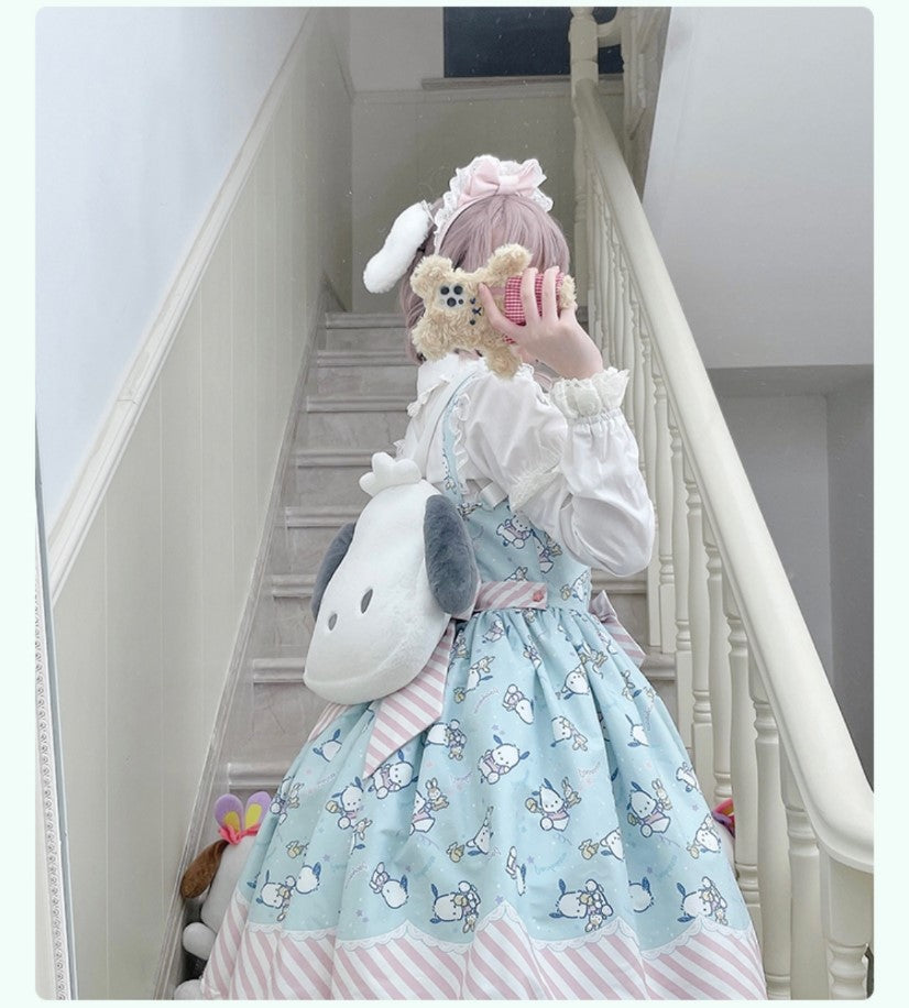 Confession Ballon~Sanrio Pudding Dog Print Kawaii Lolita Jumper Dress   