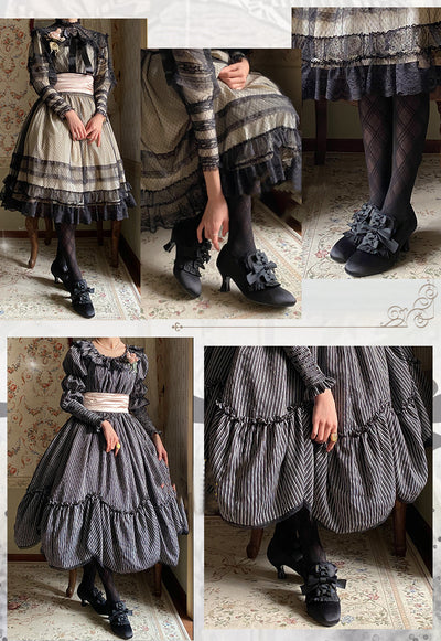 Iris Corolla~Queen Mary~Bows High Heels Lolita Shoes   
