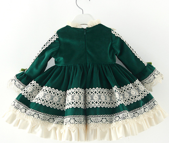 Elegant Kid Lolita Winter Velvet Pincess Dress   