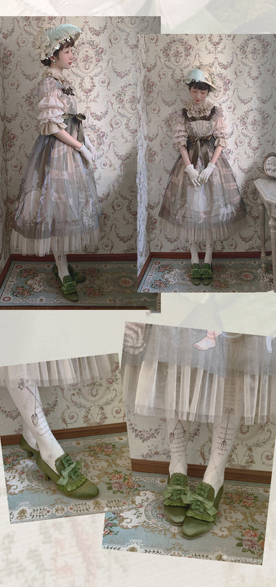 Iris Corolla~Queen Mary~Bows High Heels Lolita Shoes   