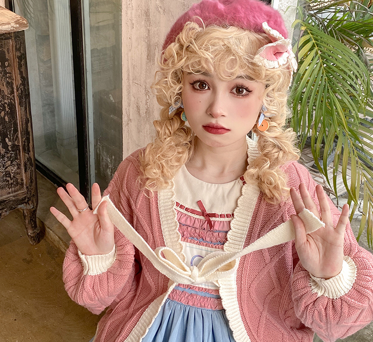Pippi Palace - Little Princess - Sweet Lolita Curly Wig Multicolors PP-148B gold (pre-order / ship out in 60 days)