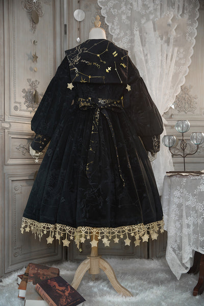 Boguta~Stargazer~French Lolita Winter Velvet OP Dress   