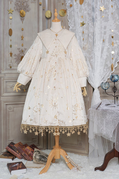 Boguta~Stargazer~French Lolita Winter Velvet OP Dress   