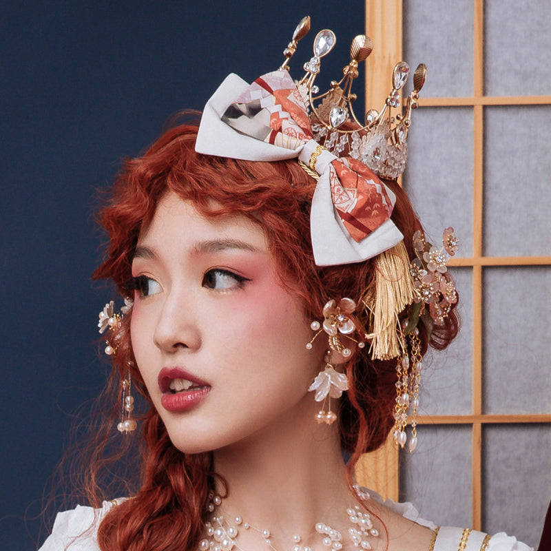 Sweet Japanese Style Lolita Headwear Multicolors free size 28# ivory 