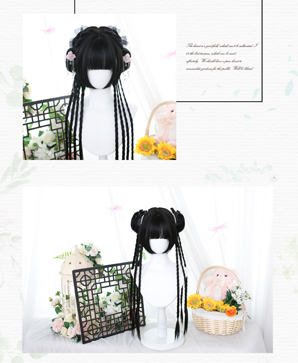 Dalao Home~Chinese Style Double Ponytail Lolita Wig   