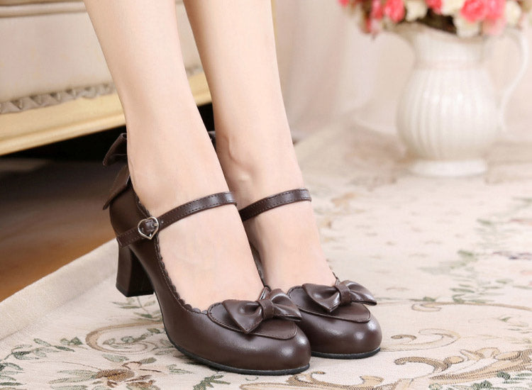 Sosic~Kawaii Lolita Round Toe Shoes (33 34 35 36 37 38 39 40 41 42 / coffee) 4590:9413