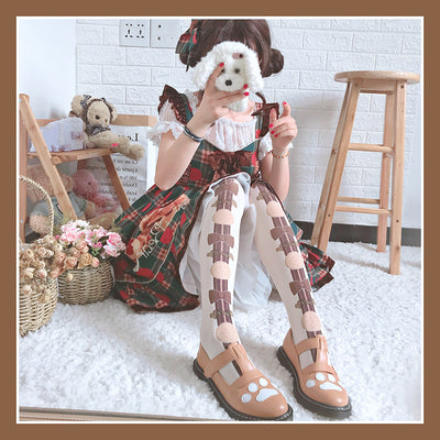 Roji roji~Chocolate 80D Velvet Lolita Long Socks   