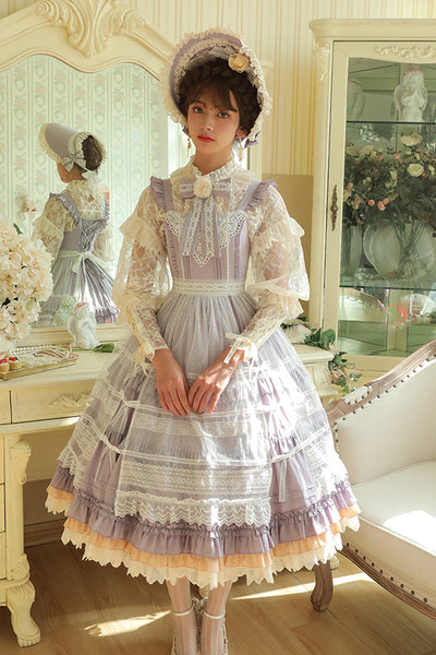 Alice Girl~Camellia Blooms~Elegant Lace Lolita Blouse   