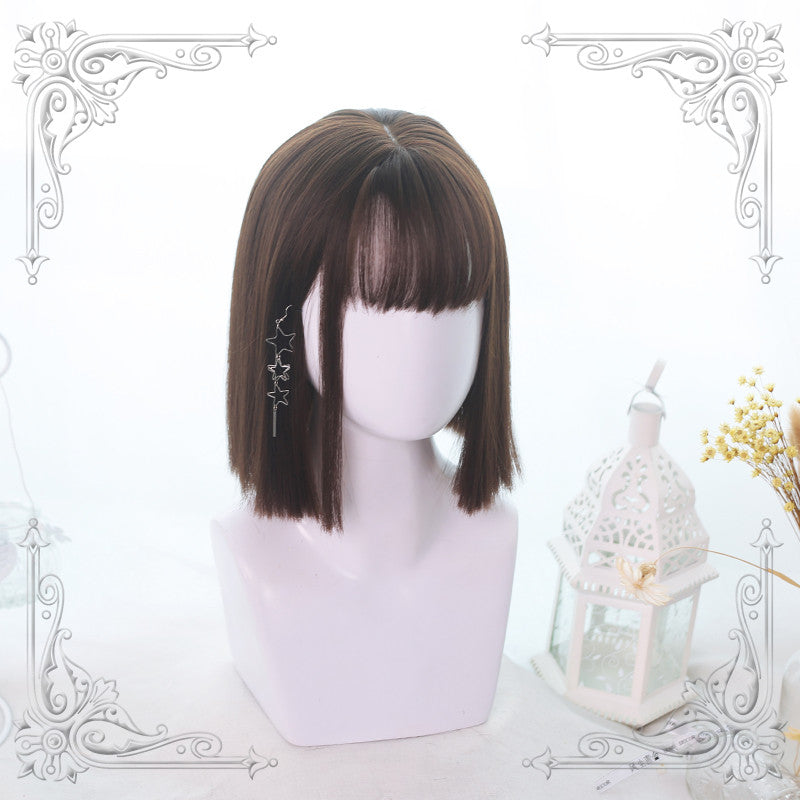 Dalao Home~Hot Sale 35cm Short Straight Lolita Wig free size chocolate（04-24） 