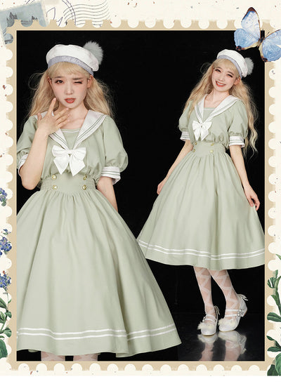 Beleganty~Sea and Wind~Version 4.0 Retro Sailor Lolita OP Dress   