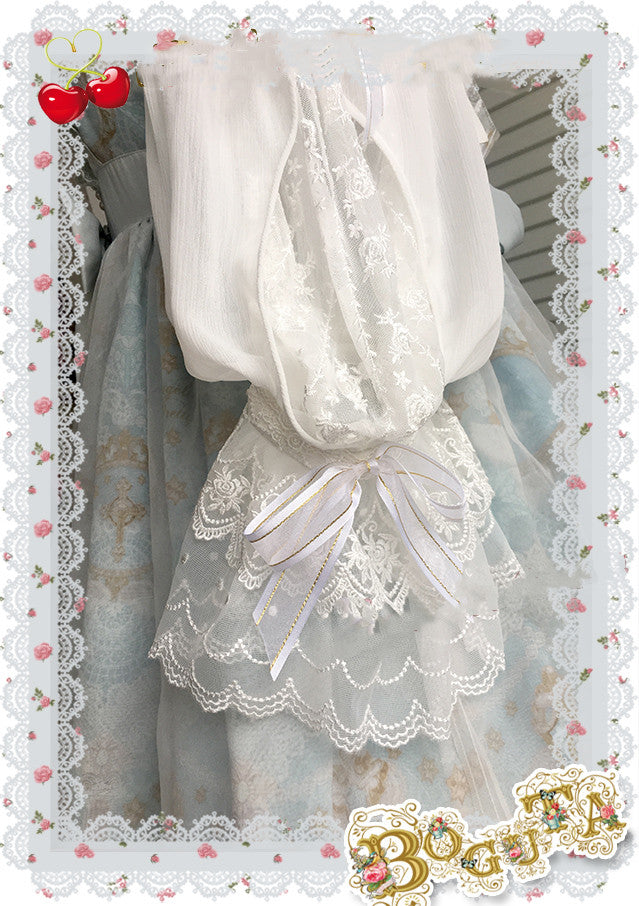 Boguta ~ Heidi Series ~ Classic Lace Puff Sleeves Blouse 210:65319