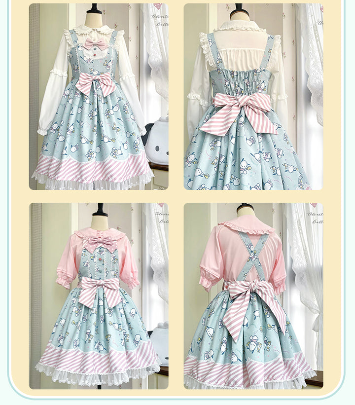 Confession Ballon~Sanrio Pudding Dog Print Kawaii Lolita Jumper Dress   