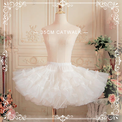 Aurora Ariel~Lolita Fashion 35cm A Line Petticoat custom sizing-35cm catwalk show white 