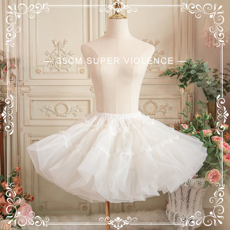 Aurora Ariel~Lolita Fashion 35cm A Line Petticoat 35cm super violence white 