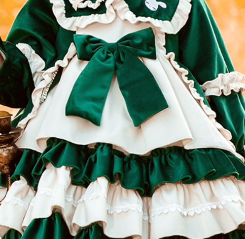 Kid Lolita Winter Princess Veklvet  Dress   