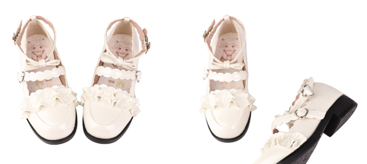 Sheep Puff~Kawaii Lolita Shoes Multicolors 35 white 