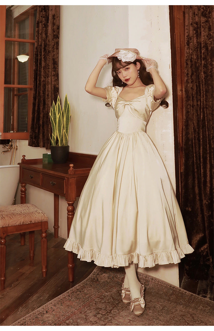 Beleganty~Miss Rebecca~Pure Color Elegant Lolita OP Dress   