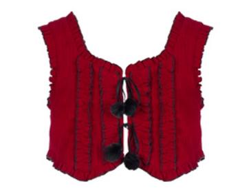 With Puji~Wish Box~Kawaii Lolita OP and Vest S corduroy vest 