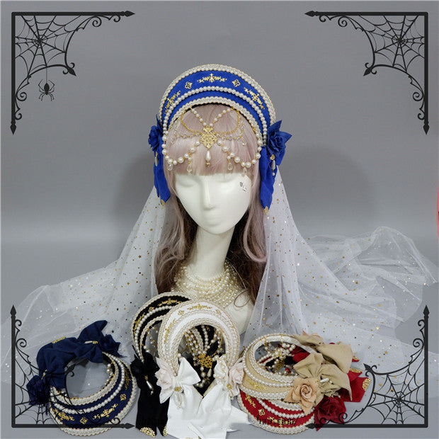 Fox Cherry-Lolita Palace Retro Gorgeous Flowers Headdress