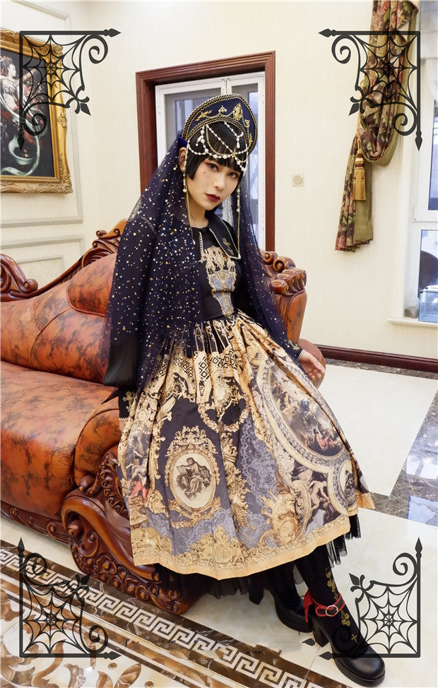 Foxcherry~Retro Lolita Gorgeous Bead Chain Headdress Multicolors 4500:10641