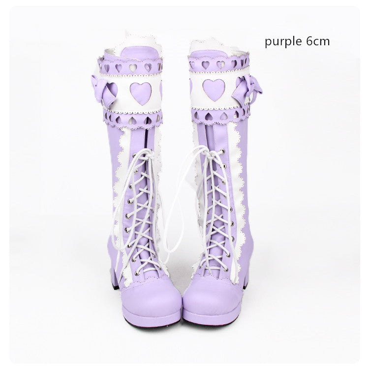 Angelic Imprint ~ Sweet Multicolor Thick Heel Lolita Boots   