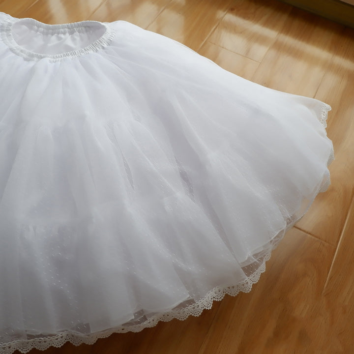 Boguta ~ 60m A-line 5 Layers White and Black Lolita Petticoat   