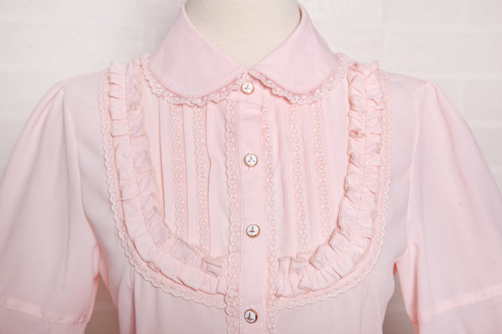 Yilia~Elegant Lamb Sleeve Chiffon Lolita Blouse   