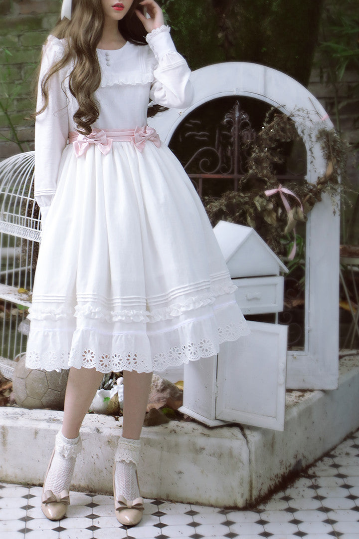 Beleganty ~ Doll's Wish~Pure White Long Lolita Dress   