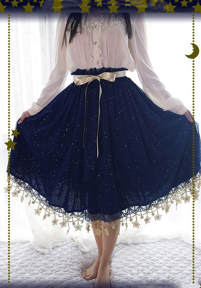 Boguta ~ Stary Night ~ 50cm/60cm Lolita Underskirt free size(60cm long) navy blue 