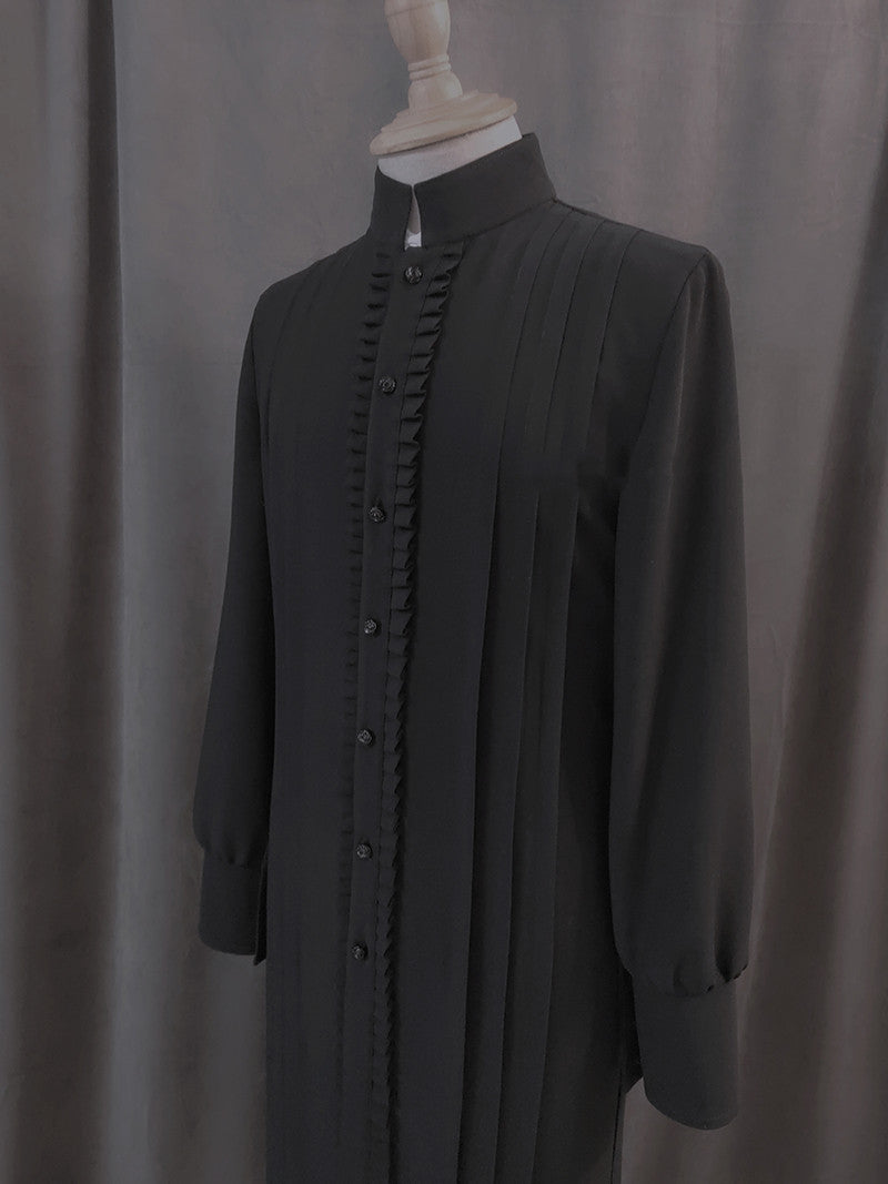 La Pomme～Abstinence Collection~Ouji Fashion Black Long Blouse   