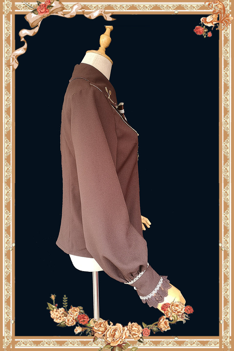 Infanta~Elegant Embroidery Lapel Lolita Blouse   