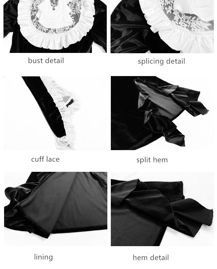 Blood Supply~Gothic Lolita Dress Halloween Vampire Mermaid Velvet OP   