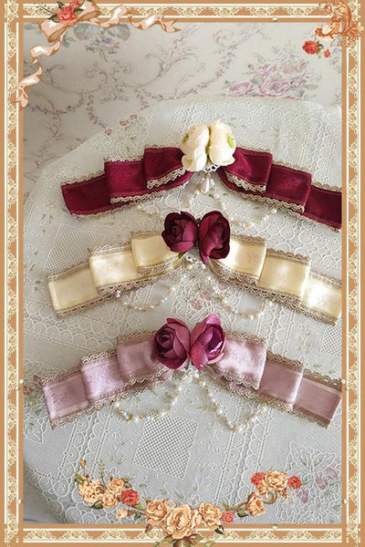 Infanta~Doll House~Sweet Lolita Accessory Bow Rose Brooch   