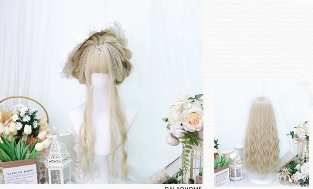 Dalao Home~Natual Long Curly Wavy Lolita Wig   