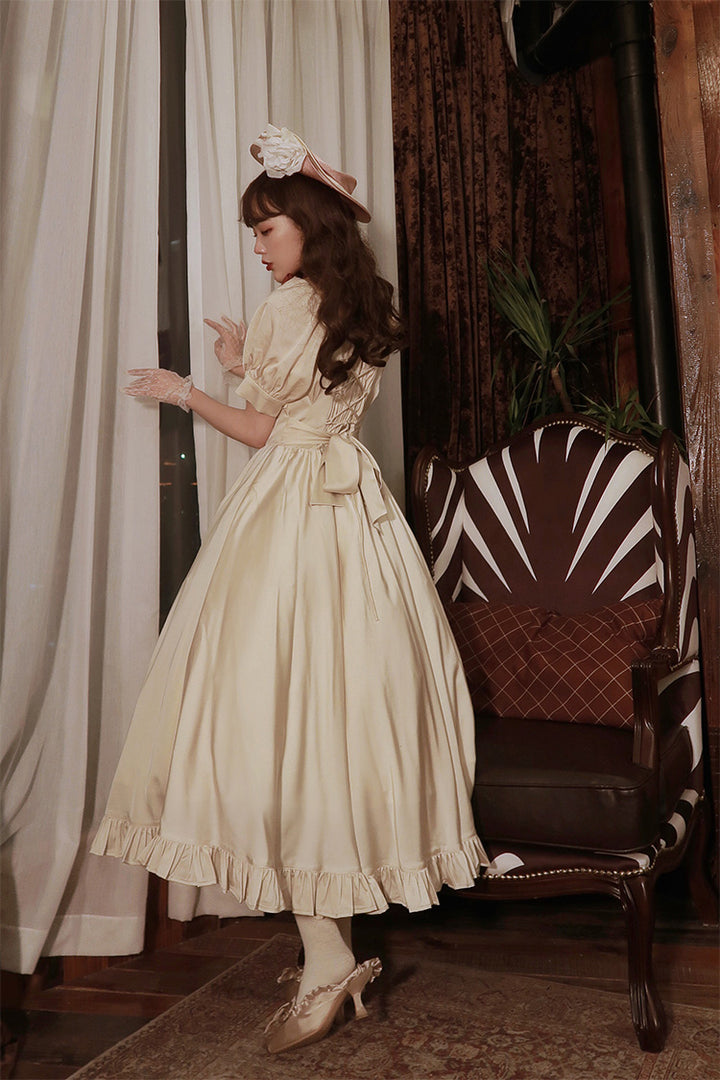 Beleganty~Miss Rebecca~Pure Color Elegant Lolita OP Dress   