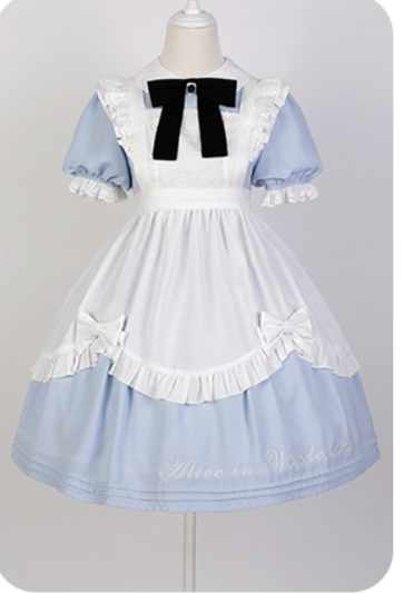 Letters from Unknown Star~Sweet Alice~Short Sleeves Maid Lolita OP 11506:129724