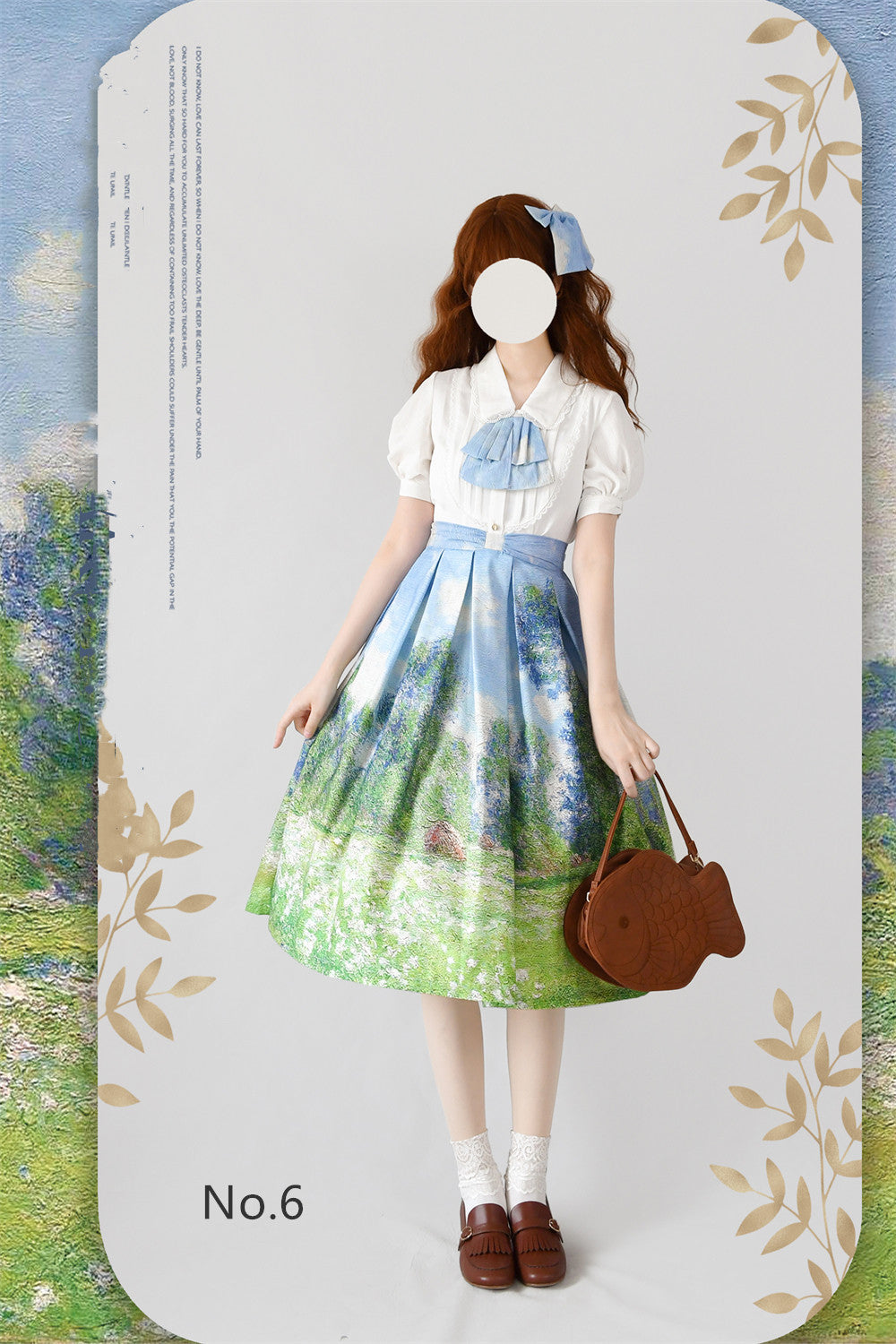Forest Wardrobe - Daily Lolita SK, Retro Classic Monet Oil Painting (2XL L M S XL / No.6) 3032:69732