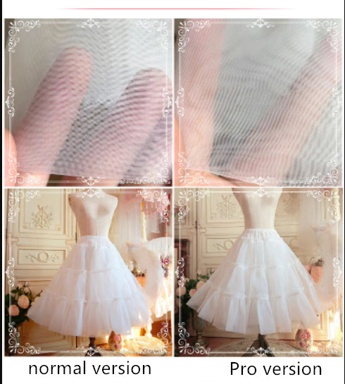 Aurora Ariel~45cm 12m A Line Lolita Fashion Petticoat free size white pro version