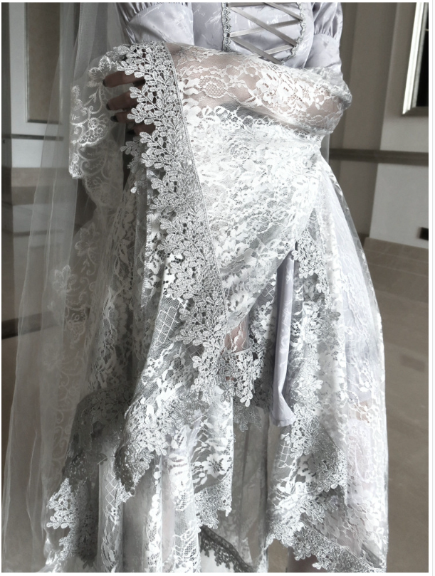 Blood Supply~Rose Funeral~Halloween Grey Classic Lolita OP   